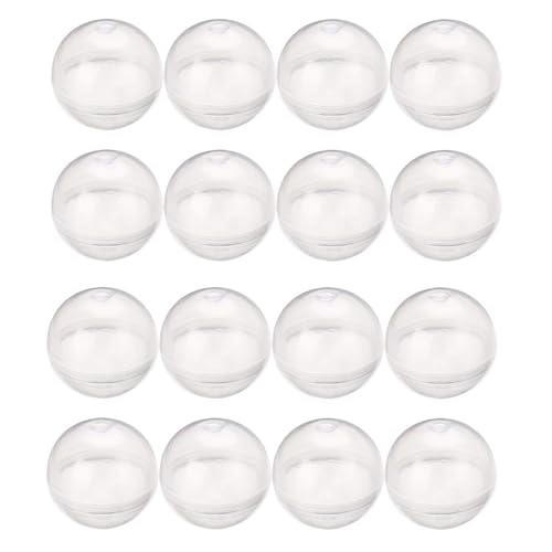 Entervending Round Capsules - 50 pcs Bulk Capsules for Gumball Machines - 1.1" Clear Containers - Surprise for Kids Party Favor Prize