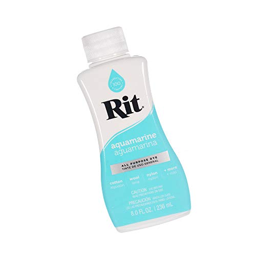Rit Dye Liquid – Wide Selection of Colors – 8 Oz. (Aquamarine)