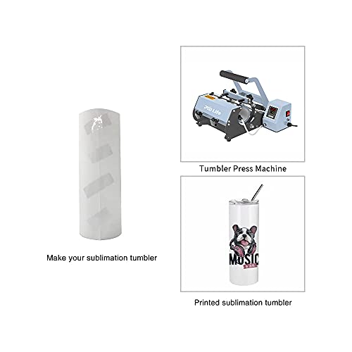 PYD Life 2 PCS Sublimation Blanks Skinny Tumbler White 20 OZ Straight Double Wall Stainless Steel Tumbler with Metal Straw Tumbler Cups for Tumbler Heat Press Machine Heat Transfer