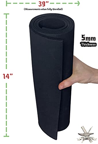 EVA Foam Cosplay - 5mm (1mm to 10mm) - Black or White - 14" x 39" Sheet - Ultra High Density Craft Foam 85 kg/m3 - by The Foamory