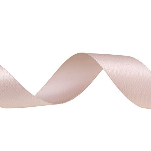 VATIN 1 inch Double Faced Polyester Satin Ribbon Vanilla - 25 Yard Spool, Perfect for Wedding, Wreath, Baby Shower,Packing and Other Projects.