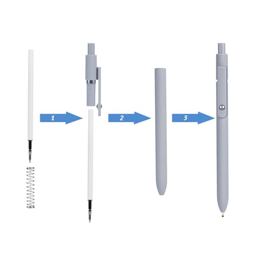 FIOVER 5pcs Gel Pens 0.5mm Quick Dry Black Ink Pens Fine Point Smooth Writing Pen High-End Series Pens for School Office Home Supplies, Gifts for Women and Men (Morandi)