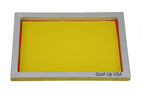 Aluminum Screen Printing Screens, Size 10 x 14 Inch Pre-Stretched Silk Screen Frame (200 Yellow Mesh)
