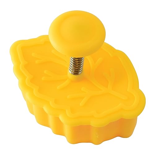 R&M International 0 Leaves 2" Pastry/Cookie/Fondant Stampers, Leaves and Acorn, 4-Piece Set Silver