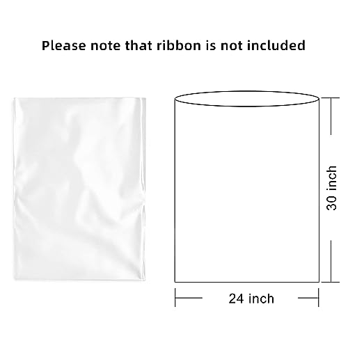 Morepack Large Cellophane Bags for Gift basket 24x30 Inches Clear Basket Bags 5Pieces