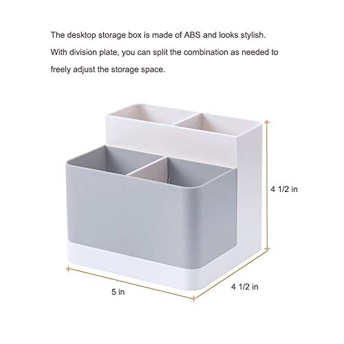 Poeland Desktop Storage Organizer Pencil Card Holder Box Container for Desk, Office Supplies, Vanity Table
