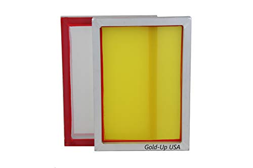 GoldUpUSAInc Aluminum Screen Printing Screens, Size 9 x 14 Inch Pre-stretched Silk Screen Frame (110 White Mesh)