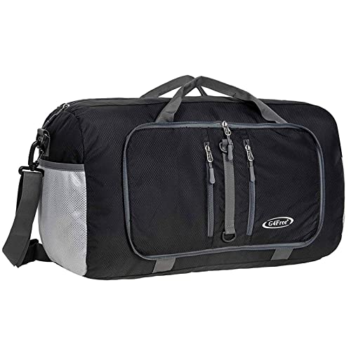 G4Free 40L 65L Foldable Duffel Bag Water Resistant Carry On Tote Bag Lightweight Packable Duffel Bag for Travel Overnight Weekender Bag for Men Women