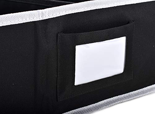 Handy Laundry Gift Wrap Storage Organizer, Easily organize Wrapping Paper, Ribbons, Bows, Scissors, Fits 18-24 Standard Rolls, Keeps Gift Supplies in Perfect Condition & Ready for Next Season, (Black)