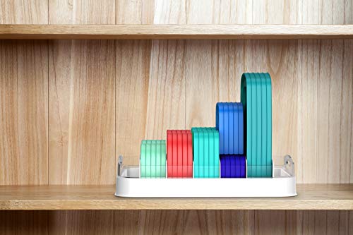 EVERIE Food Container Lid Organizer Compatible with 12'' Deep Cabinets, GS01 (White)