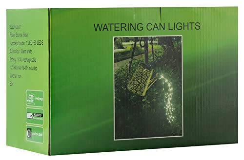 Solar Lights Outdoor Garden Decor, Large Hanging Lantern Waterproof Watering Can Landscape Lights Outside Decorations for Yard Front Porch Patio Backyard Gardening Gift for Mom Grandma Women Birthday