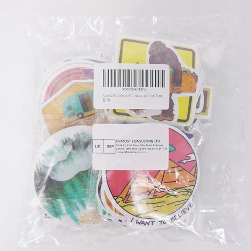 Funxee 200Pcs Waterproof Vinyl Stickers - Personalize Belongings Decal with Outdoor, Nature, Adventure, National Park, Hiking, Camping, and Travel Themes, Decor Idea for Water Bottles, Laptops, Phone