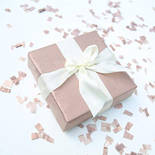 UNIQOOO 100 Sheets 20X14 Premium Metallic Rose Gold Tissue Gift Wrap Paper Bulk, Great for Gift Bag, Recyclable Gift Wrapping Accessory, Perfect for Small Gift bags, Pinata, Wedding, Party, Cutout