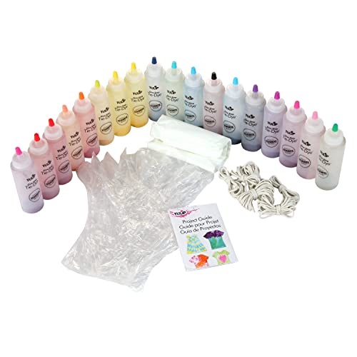 Tulip One-Step Tie-Dye Kit Party Supplies, 18 Bottles Tie Dye, Rainbow, 1 Count (Pack of 1)