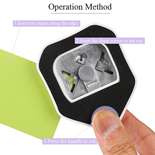 LOONENG 3 Way Beauty Shape Corner Punch, 3 in 1 Corner Paper Punch for Paper Crafts, Laminate, Cardstock, Business Card, DIY Projects, Photo, Card Making and Scrapbooking