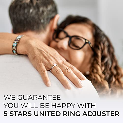 Ring Sizer Adjuster for Loose Rings - 12 Pack, 2 Sizes for Different Band Widths – Silicone Ring Size Adjuster - Invisible Ring Guards for Women and Men by 5 STARS UNITED