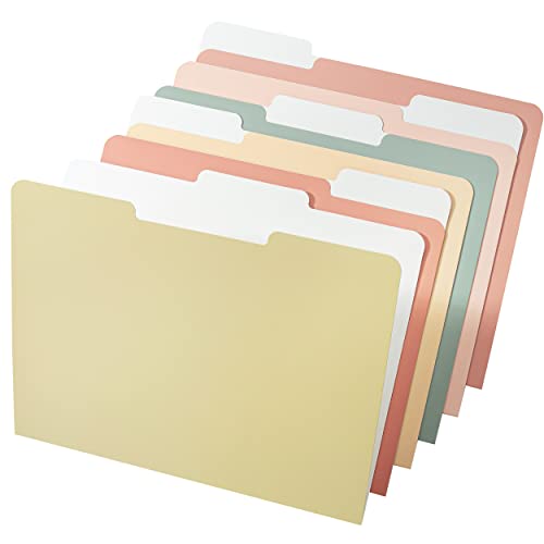 Mr. Pen- File Folders, 18 Pack, Vintage Colors, 1/3-Cut Tab, File Folders Letter Size, Colored File Folders, Office File Folder, Colored Folders, Office Supplies File Folders, File Folders with Tabs