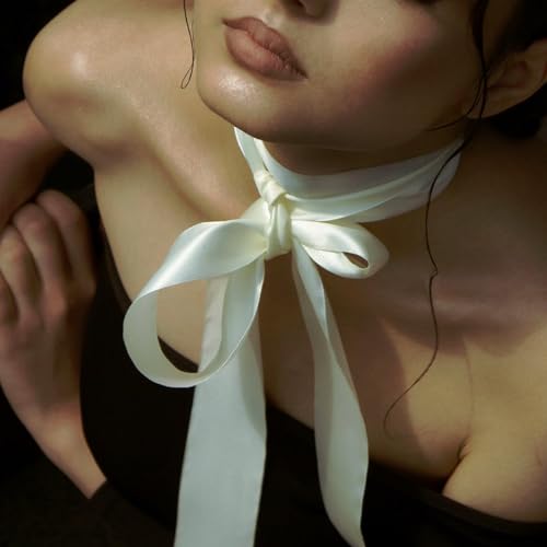 LEEQE Double Face Ivory Satin Ribbon 1-1/2 inch X 50 Yards Polyester Ivory Ribbon for Gift Wrapping Very Suitable for Weddings Party Hair Bow Invitation Decorations and More