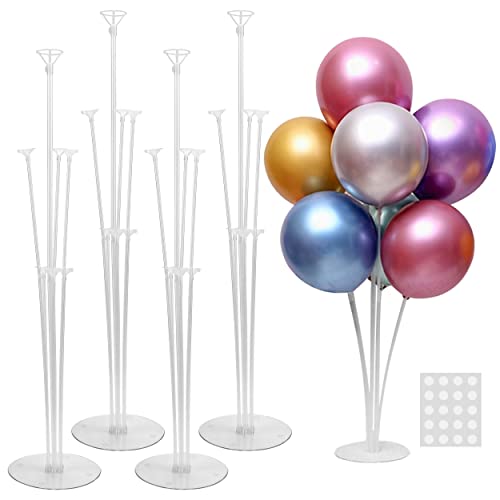 JOYYPOP 4 Sets Balloon Stand Kit For Table, Balloon Sticks with Base Birthday Graduation Party Decorations Wedding