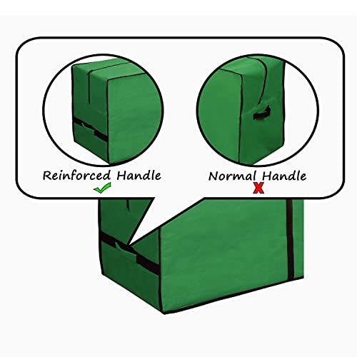 Christmas Tree Storage Bag, Waterproof Christmas Tree Storage, Fits Up to 7.5 ft Tall Artificial Disassembled Trees, Extra Large Heavy Duty Storage Container with Handles (Green, 47"x15"x20)