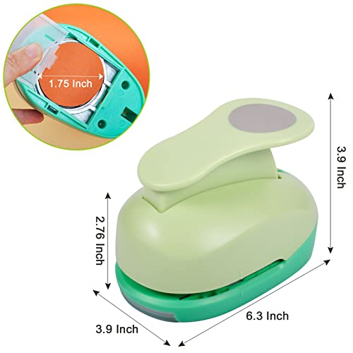 UCEC Circle Punch, 1.75 Inch Circle Hole Punch, Craft Paper Punch Circles Craft Punch Handmade Paper Punch for Crafting Scrapbooking Cards Arts Fun Projects