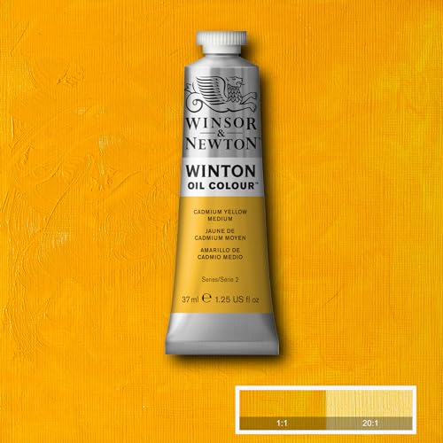 Winsor & Newton Winton Oil Color, 37ml (1.25-oz) Tube, Cadmium Yellow Medium