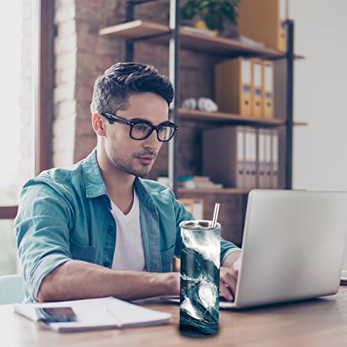 Joyclub 8 Pack Sublimation Tumblers Blank 20 oz Straight Skinny Bulk for Heat transfer, Double Wall Insulated Tumbler with Lids, Straw, Rubber Bottoms, Individually Gift Boxed and Shrink Wrap Films