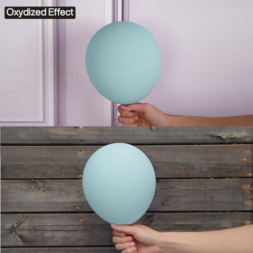 PartyWoo Pale Aqua Balloons, 50 pcs 12 Inch Boho Blue Balloons, Pale Blue Balloons for Balloon Garland or Balloon Arch as Party Decorations, Birthday Decorations, Baby Shower Decorations, Blue-F28-M