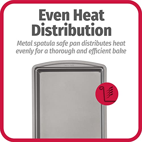 GoodCook 15" x 10.5" Premium Nonstick Carbon Steel Crispy Bacon Multipurpose Baking Pan Set, Dark Gray