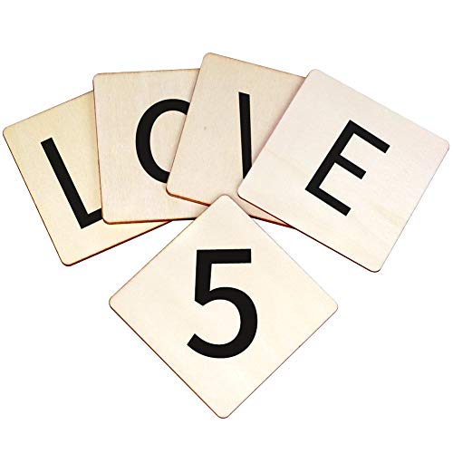 Wood Slices 100 Pcs of Unfinished Wood Chips 4x4 inch Blank Wood Chips for Handicrafts Home Decoration Wooden Coasters and DIY Crafts 50 Pcs Wood Squares and 50 Pcs Wood Circles