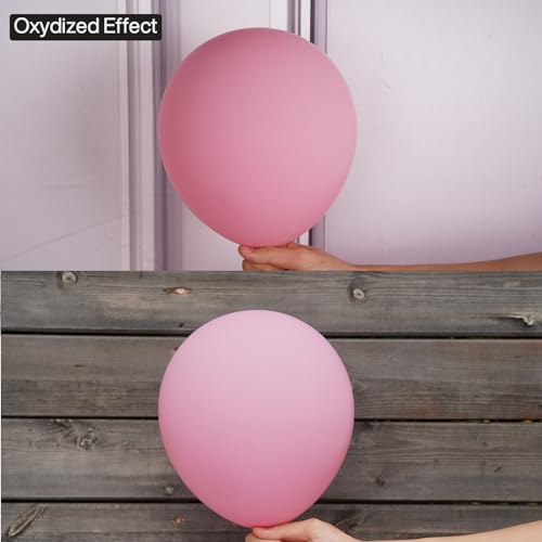 PartyWoo Pastel Pink Balloons, 140 pcs Pink Balloons Different Sizes Pack of 18 Inch 12 Inch 10 Inch 5 Inch Baby Pink Balloons for Balloon Garland Balloon Arch as Birthday Party Decorations, Pink-Q05