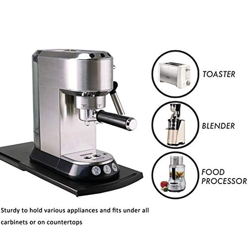 HauSun Handy Sliding Tray Sliding Tray Mat for Coffee Maker,Kitchen Appliance Moving Caddy,Countertop Stoage for Air Fryer, Blender, Stand Mixer,Food Processors,2 Sets