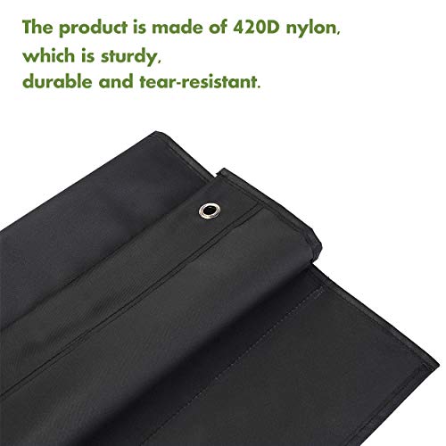 Daily Schedule Pocket Chart， Black Class Schedule with 26 Cards, 13+1 Pockets. 13 Colored + 13 Blank Double-Sided Reusable Cards, Easy Over-Door Mountings Included. (13” x 36”)