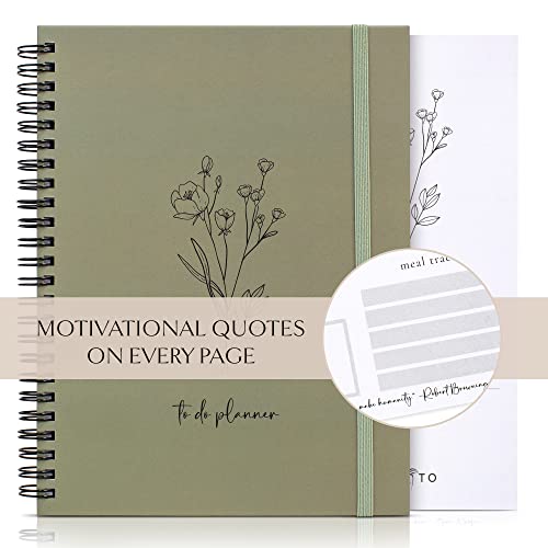 Simplified To Do List Notebook - Aesthetic Daily Planner to Easily Organize Your Tasks And Boost Productivity - Stylish Undated Planner And School or Office Supplies For Women