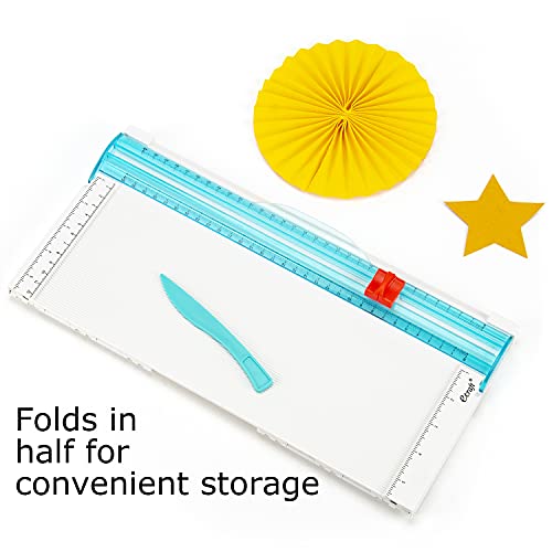 Craft Paper Trimmer and Scoring Board: Ecraft 12 x 12inch Paper Trimmer Cutter Score Board, Scoring Tool with Paper Folding, for Making Scrapbooking, Cards, Envelope, Coupons and Photo