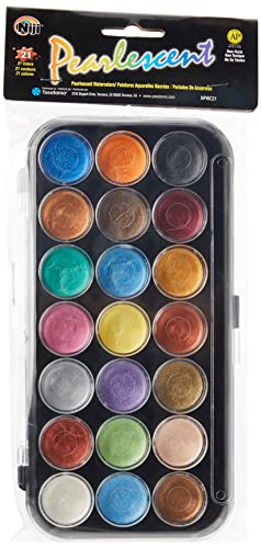 Yasutomo Paints NPWC21 Pearlescent Watercolor Set, 21-Colors, 1 Count (Pack of 1), Multicolor