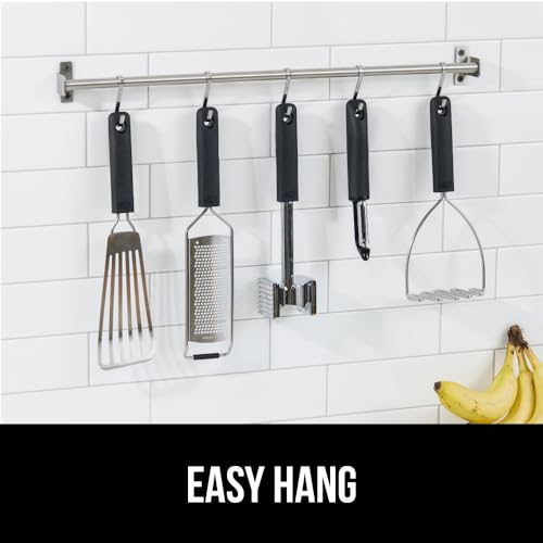 Gorilla Grip Heavy Duty Meat Tenderizer Hammer, Dual Side Kitchen Mallet, Comfortable Grip Handle, Maximize Food Flavor, Spiked Side Tenderizes, Smooth Flattens Steak, Beef, Commercial Grade, Black