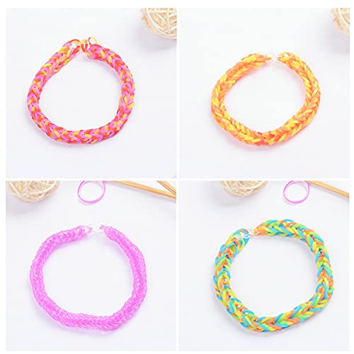 xtieksh Rubber Band Bracelet Kit, Loom Bracelet Making Kit, Rubber Bands Refill Loom Set, Rubber Bands for Bracelets Making Kit, Loom Bands Kit for Kids Weaving DIY Crafting Gift