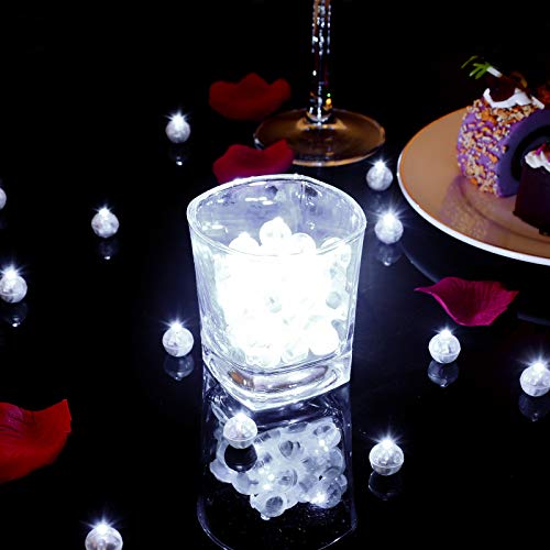 Xthuge 100pcs Mini Round LED Ball Lamp Balloon Light,Long Standby Time Ball Balloon Lights for Paper Lantern Balloon Light Party Wedding Decoration，Party Birthday,Festival Decorative Lights(White)…
