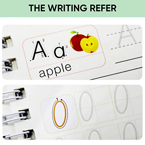 4 PCS Magic Practice Copybook for Kids,Children Reusable Handwriting Practice CopyBooks for Preschools Magic Workbook Letter Writing Book