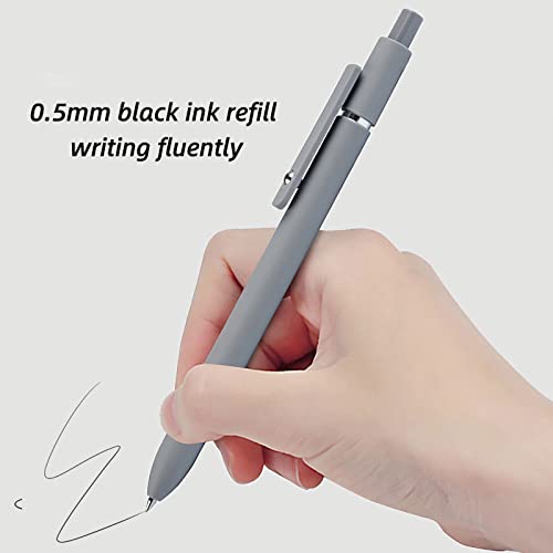 UIXJODO Gel Pens, 5 Pcs 0.5mm Japanese Black Ink Pens Fine Point Smooth Writing Pens, High-End Series Pens for Journaling Note Taking, Cute Office School Supplies Gifts for Women Men (Morandi)