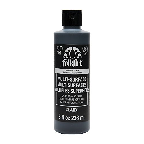 FolkArt Multi-Surface Acrylic Paint (8 oz), , Pure Black
