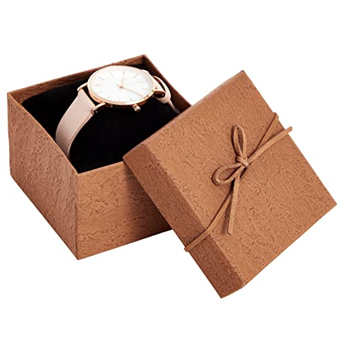 6 Pack Small Gift Boxes with Lids and Velvet Pillow for Jewelry, Presents, Bracelets, Necklaces (3.5 x 3.5 in)