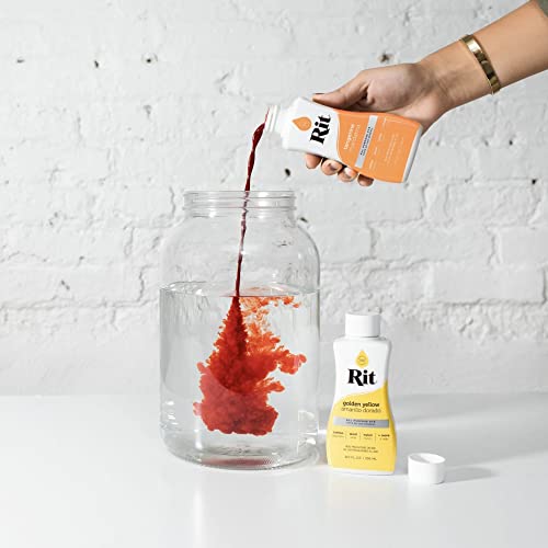 Rit Dye Liquid Fuchsia All-Purpose Dye 8oz, Pixiss Tie Dye Accessories Bundle with Rubber Bands, Gloves, Funnel and Squeeze Bottle