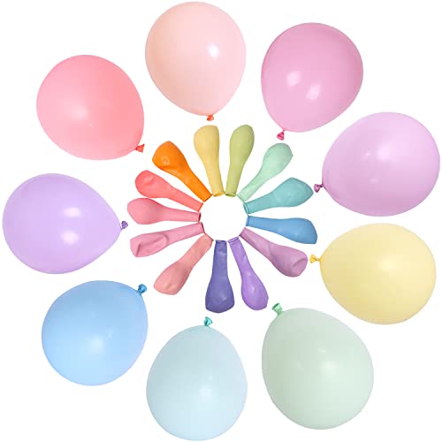 BEISHIDA 200Pack 10 Inch Pastel Balloons Thick Mixed Color Balloon, MultiColored Macaron Mixed Color Latex Balloons for Birthday Wedding Reception Engaged Baby Bridal Gift Party Decorations