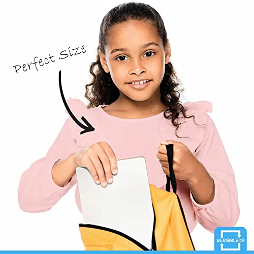 Scribbledo 6 Pack Small White Board Dry Erase Boards Classroom Pack Mini White Boards 9"x12” Personal Whiteboards for Students Teachers School Supplies Lapboards l 6 Mini Whiteboard Erasers Included