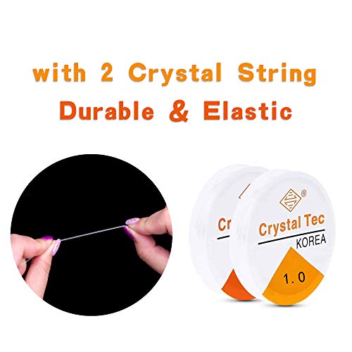 Greentime Pony Beads Jewelry Making Kit, 9mm Pony Beads Rainbow Opaque Beads Small Loose Spacer Beads for Friendship Bracelet Jewelry Necklace Making Crafts (2280PCS 24colors)