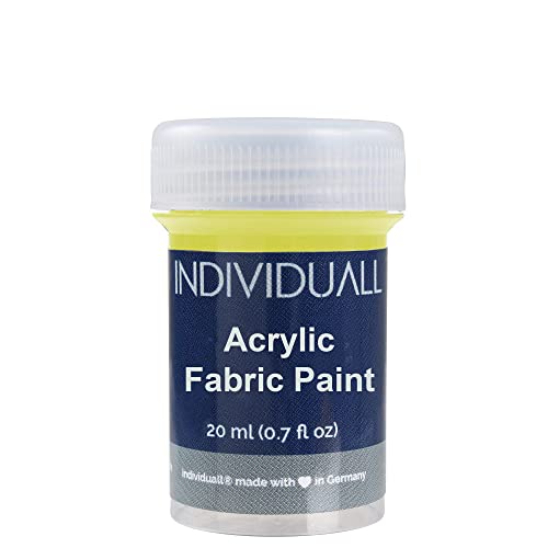 individuall Premium Fabric & Textile Paints Professional Grade Clothing Paint Set Art and Hobby Paints Craft Paint Set with 8 x 20 ml / 0.7 fl oz Vivid Colors for Beginners, Students, & Artists