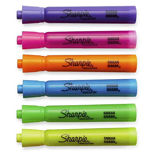 SHARPIE Tank Style Highlighters, Chisel Tip, Assorted, 12 Count