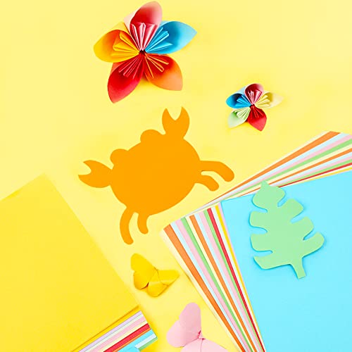 MIDUOLE Origami Paper, Pack of 200 Sheets - 20 Vivid Colors - Double Sided - 6 Inch Square, Easy Fold Paper for Kids Adult Beginners Training Arts & Crafts Projects.